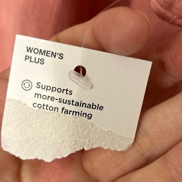 Sonoma 100% Cotton Square Neck Balloon Sleeve Flowy Top Rose Pink Size 4X New - Picture 11 of 12